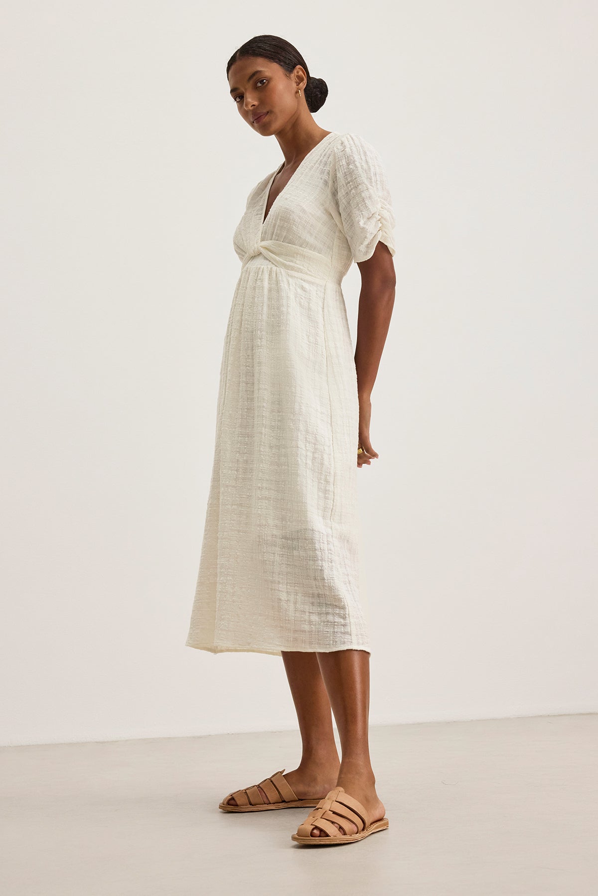ELOISE TEXTURED COTTON GAUZE DRESS