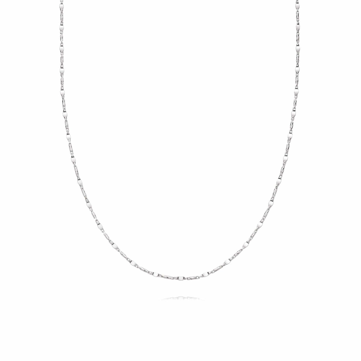 Tidal Twist Chain Necklace Sterling Silver