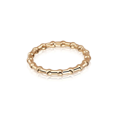 Modern Bobble Stacking Ring 18ct Gold Plate