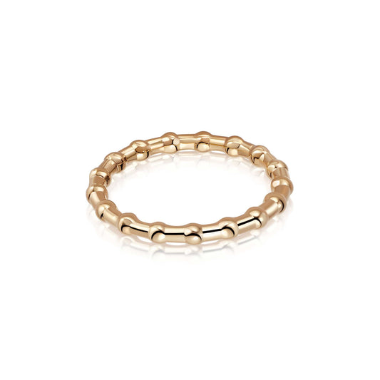 Modern Bobble Stacking Ring 18ct Gold Plate
