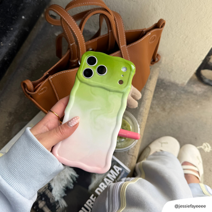 Wavy Phone Case - Strawberry Matcha