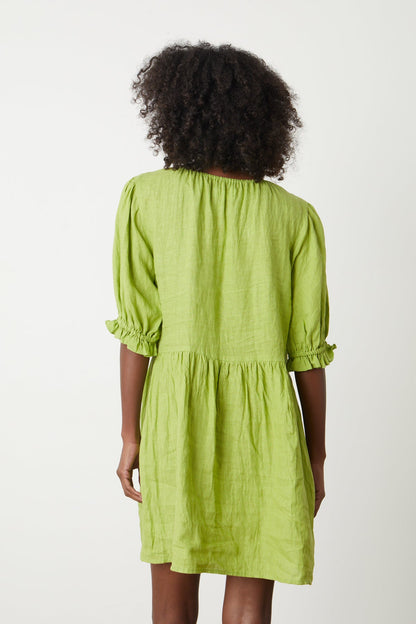 KAILANI LINEN PUFF SLEEVE DRESS