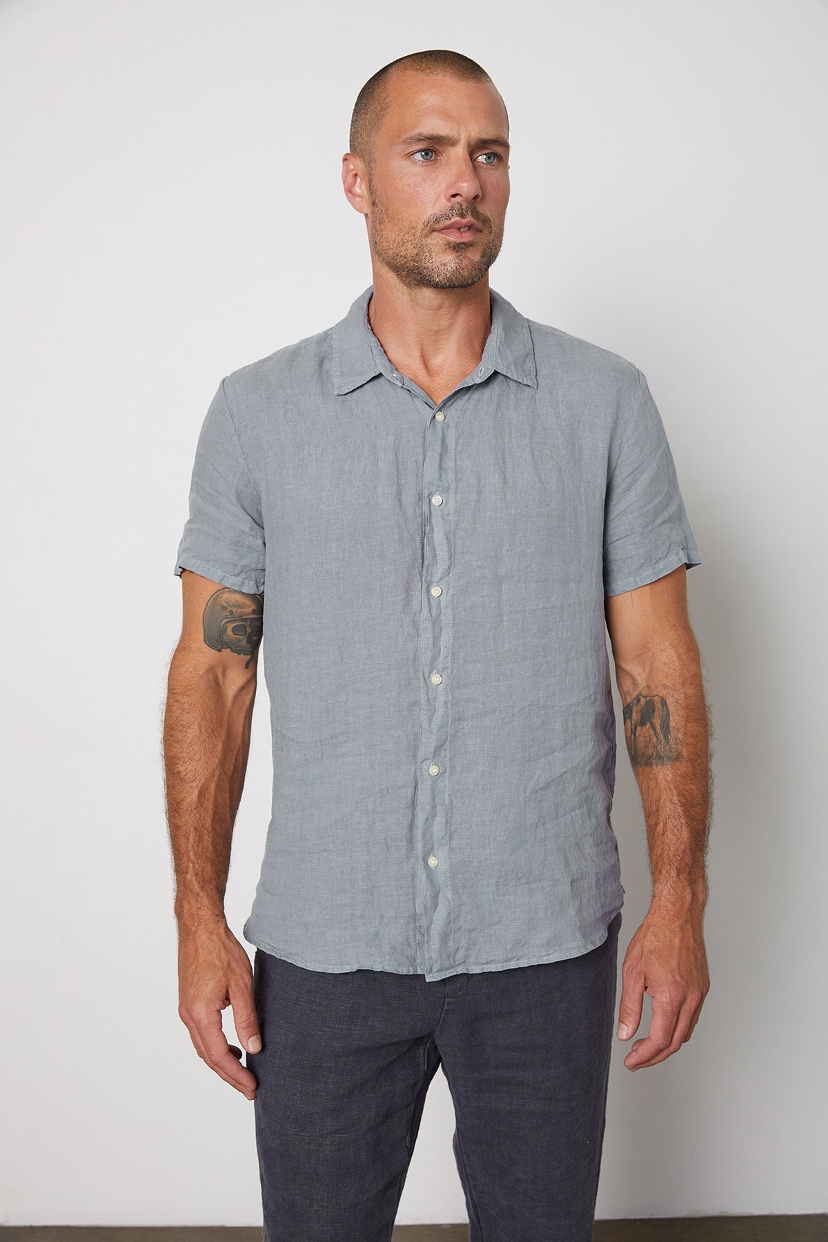MACKIE LINEN BUTTON-UP SHIRT